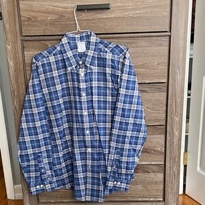 Brooks Brothers Navy and White Plaid Shirt